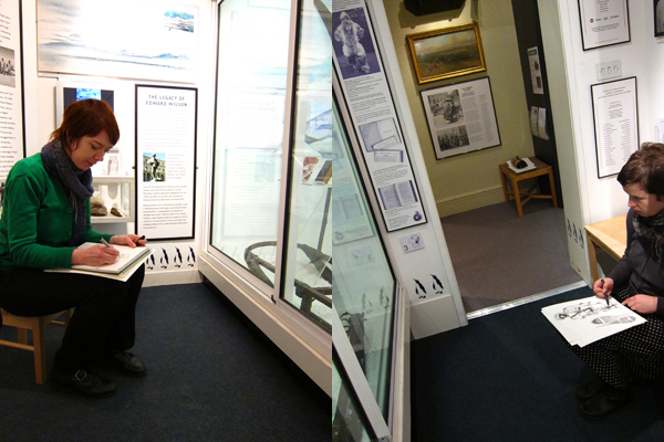 Ortelius Drew drawing in the Cheltenham Art Gallery and Museum